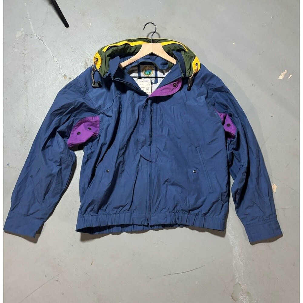 NWT Vintage color-block windbreaker jacket  Forest Club by Rainforest Large